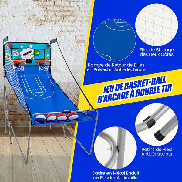 Basketballmaskine, 8 i 1 basketballmaskine, 206x110x206 cm, Grøn