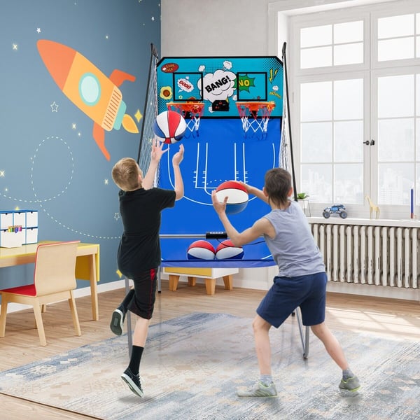 Basketballmaskine, 8 i 1 basketballmaskine, 206x110x206 cm, Grøn