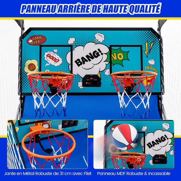 Basketballmaskine, 8 i 1 basketballmaskine, 206x110x206 cm, Grøn