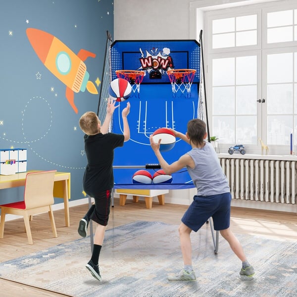 Basketballmaskine, 8 i 1, 202x107x205 cm, Mørkeblå