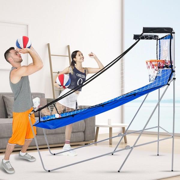 Basketballmaskine, 8 i 1, 202x107x205 cm, Mørkeblå
