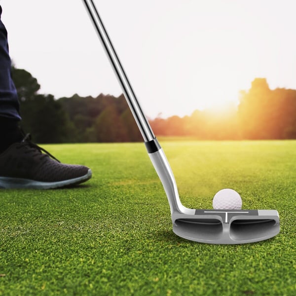 Golfkølle, 35", Sølv - materiale: rustfrit stål hoved, stålskaft, gummigreb Golfkølle, 35", Sølv - materiale: rustfrit stål hoved, stålskaft, gummigreb