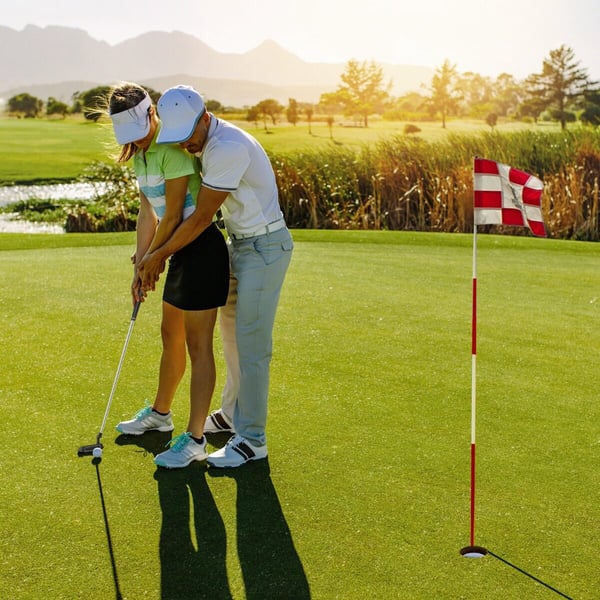 Golf putter, 35, sort - materiale: zinklegeringshoved + stålskaft + gummigreb Golf putter, 35, sort - materiale: zinklegeringshoved + stålskaft + gummigreb
