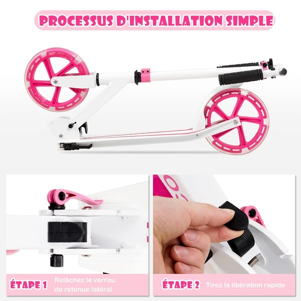 Sparkcykel, 34x88 cm, Pink