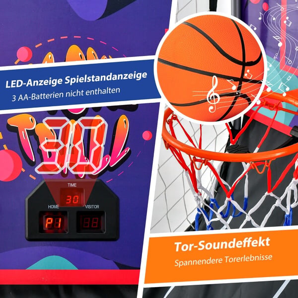 Basketball maskine, 207x108x205 cm, Sort, Lilla Basketball maskine, 207x108x205 cm, Sort, Lilla