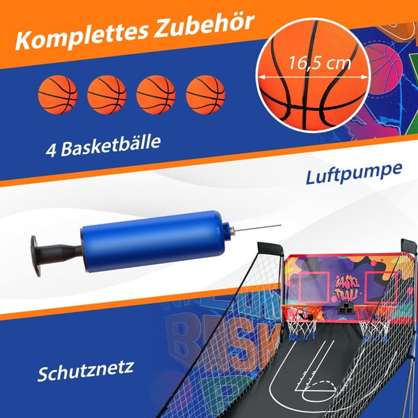 Basketball maskine, 207x108x205 cm, Sort, Lilla