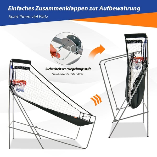 Basketball maskine, 207x108x205 cm, Sort, Lilla