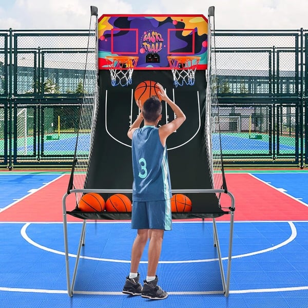 Basketball maskine, 207x108x205 cm, Sort, Lilla