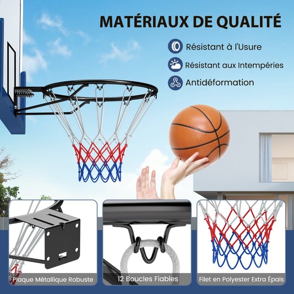 Basketballkurv, 60x48x38 cm, Sort
