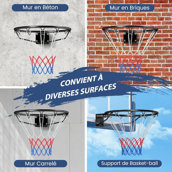 Basketballkurv, 60x48x38 cm, Sort