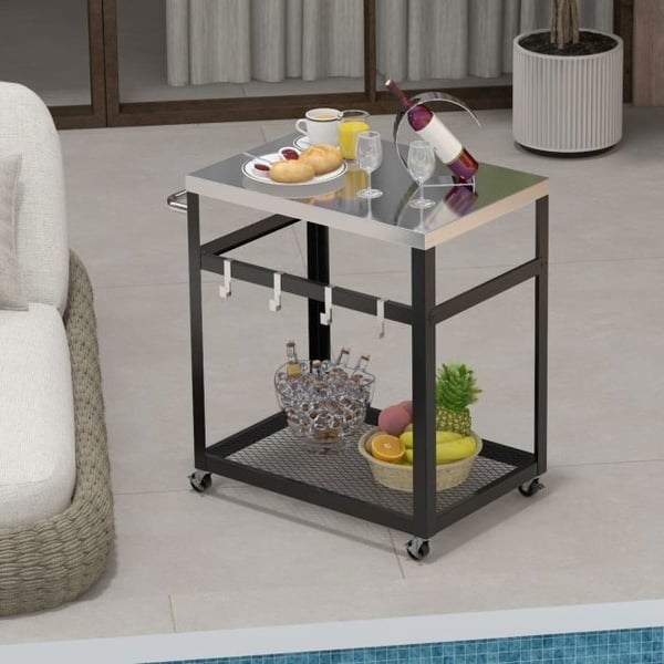 Grillikärry, 84×51×85 cmtuumaa, Musta