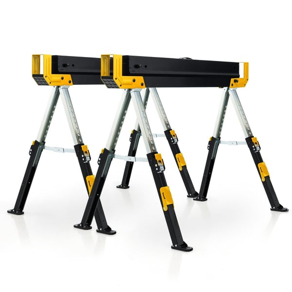 Arbejdsbord, 109x51,5-69x61,5-82,7 cm, Gul Sort
