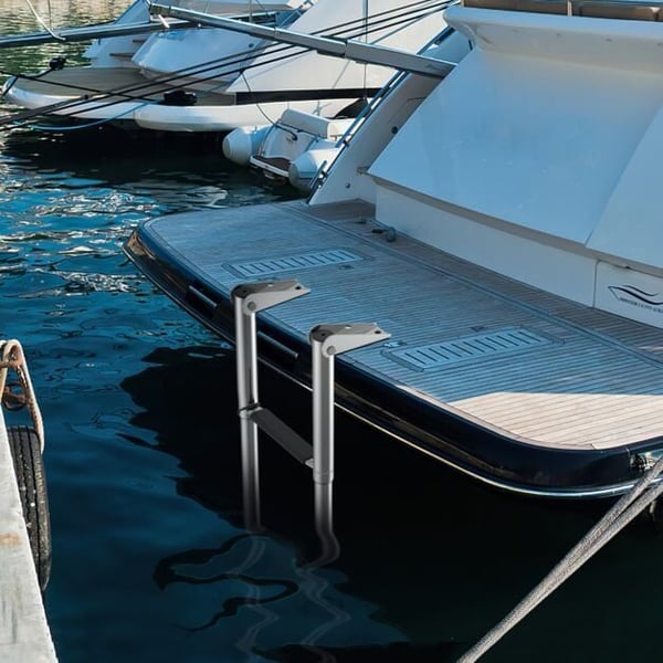 Båd stige, 104×295 cmcm, Sølv