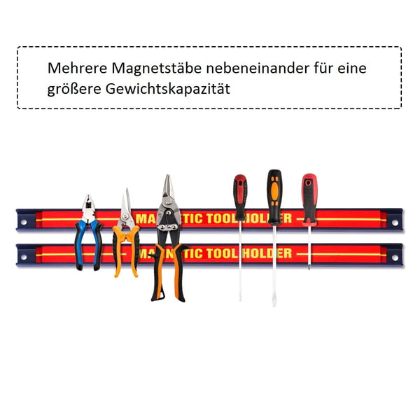 Magnetisk stribe til værktøj, 46x1.5x2.5 cm