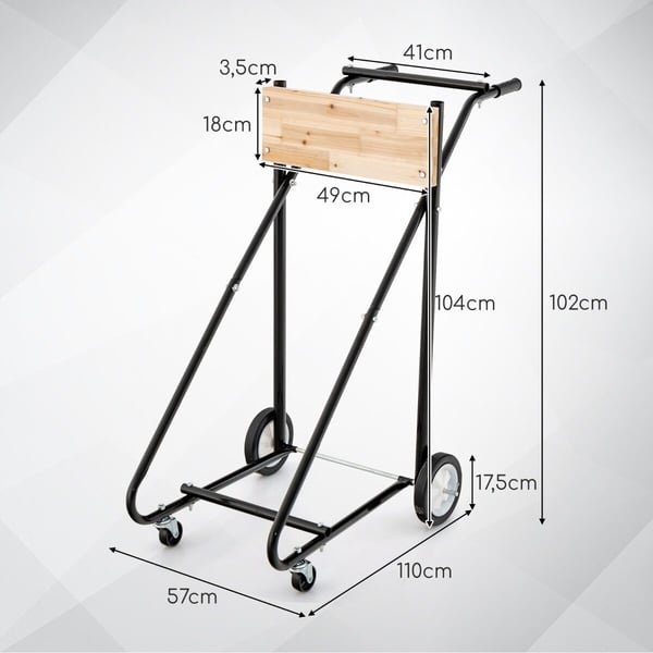 Motor Transportvogn, 110x57x104 cm, Sort