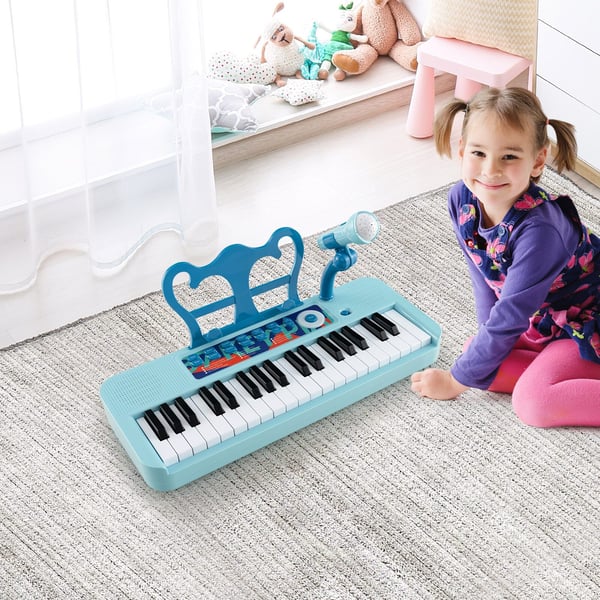 Børneklaver Keyboard, 41×23×45 cm, Blå