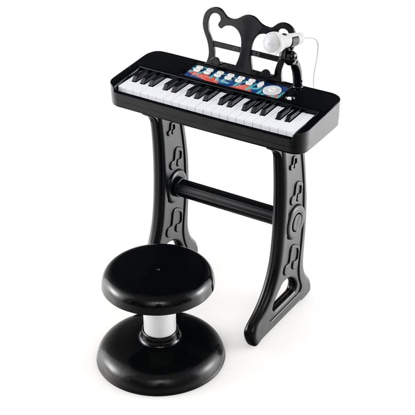 Børne klaver keyboard, 41×23×45 cm, Sort