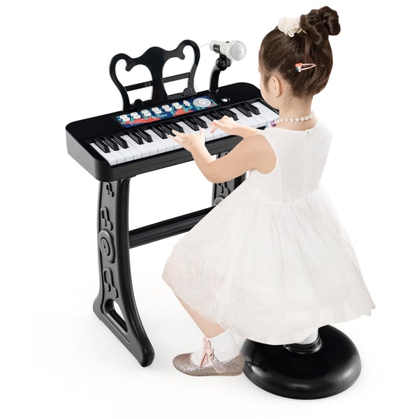 Børne klaver keyboard, 41×23×45 cm, Sort