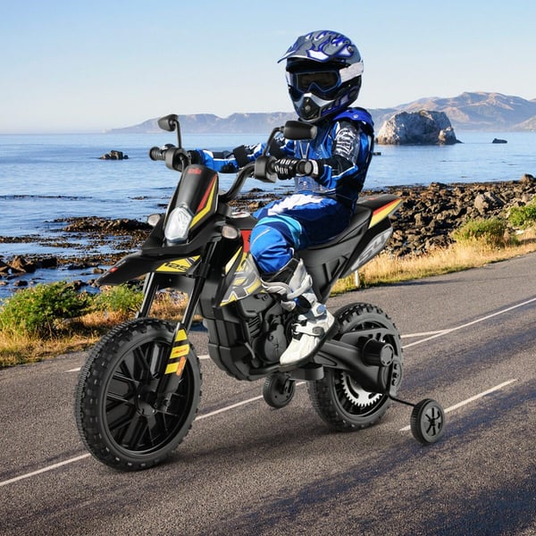 Børns Elektrisk Motorcykel, Aprilia, 106.5x56x80 cm, Sort
