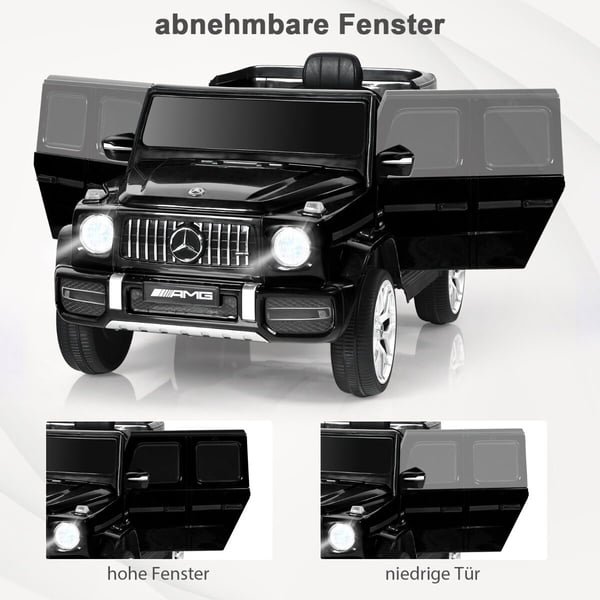 Elektrisk bil til børn, Mercedes Benz, 105,5x62x54,5 cm, Sort