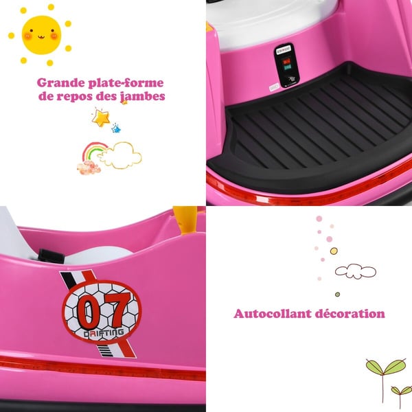 Børns Bumper Car, 57x75x42 cm, Pink