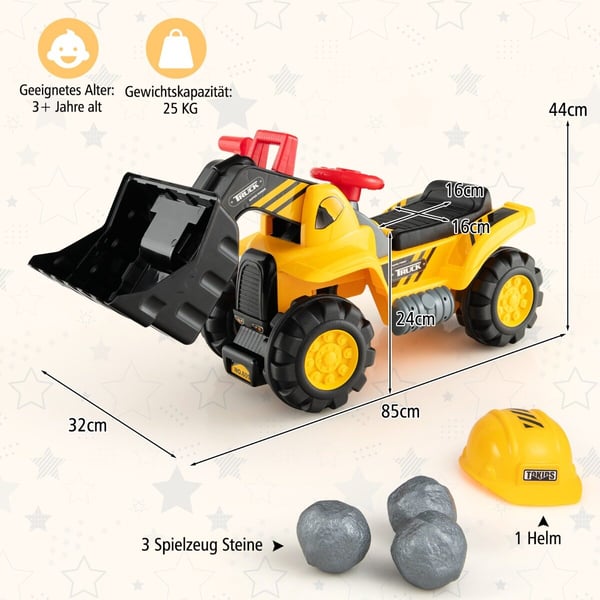 Køretøj Bulldozer Legetøj, 87x33x45 cm, Gul