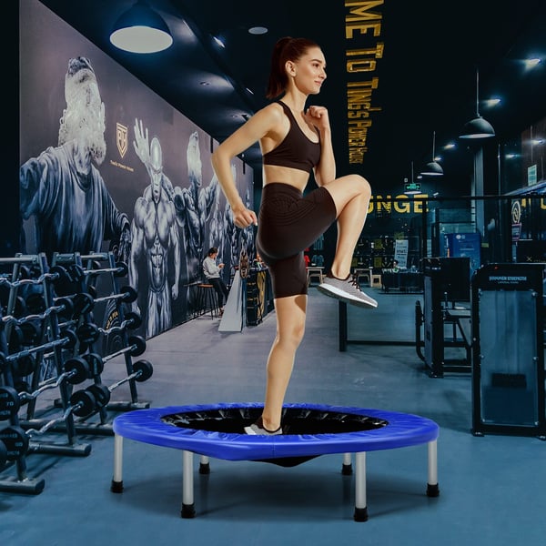 Pieni taitettava jumppatrampliini, 38"φ x 7.5", sininen