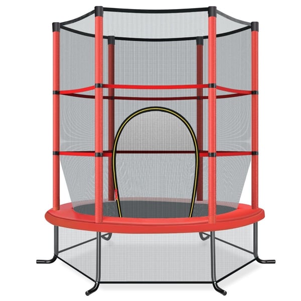 Puutarha trampoliini, 165x165x165 cm, punainen