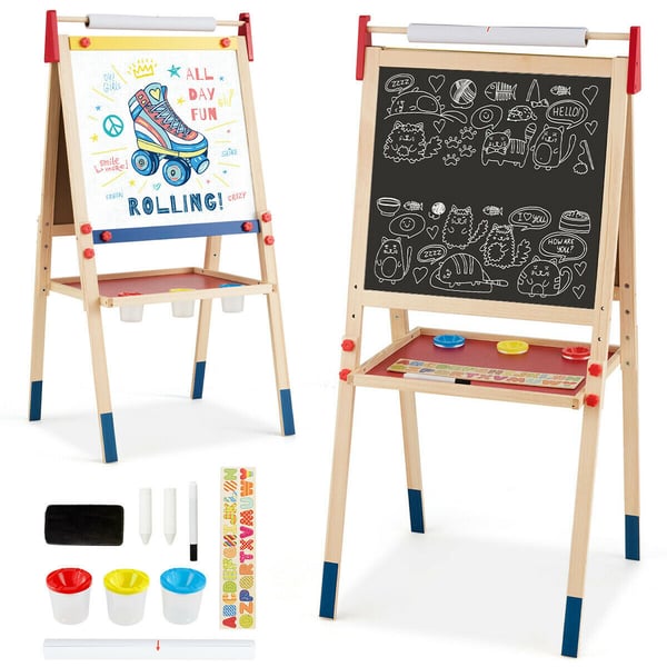 Børns kunst staffeli, 60×55×112 cm/46,5/49, Multifarvet