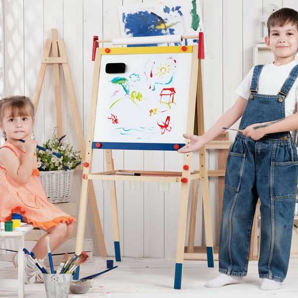 Børns kunst staffeli, 60×55×112 cm/46,5/49, Multifarvet