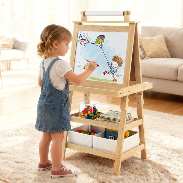 Kunstnerstaffeli, 60×50×117 cm, Hvid