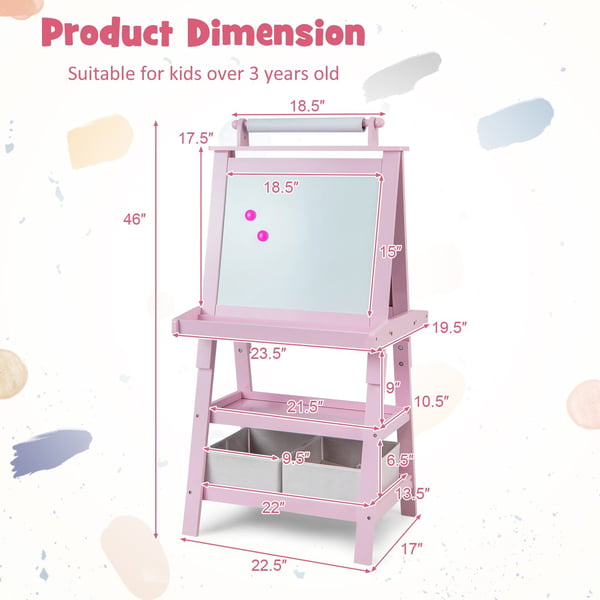 Kunststativ, 60×50×117 cm, Pink