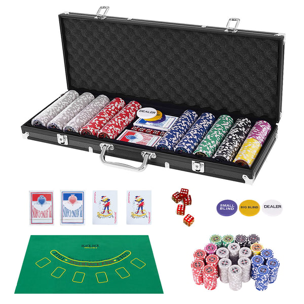 Pokerisiruset, 56x21x6.5 cm, Musta/Hopea