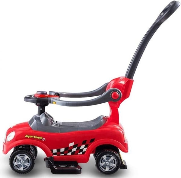 Ajettava auto, Lasten 3 in 1 ajettava auto työntöaisalla, 85x46x85 cm, Sininen