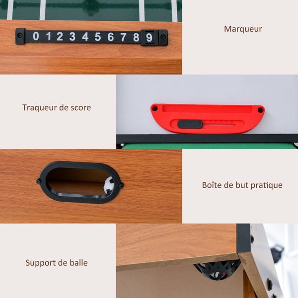 Spillebord, 81x43x30.5 cm, Naturfarvet