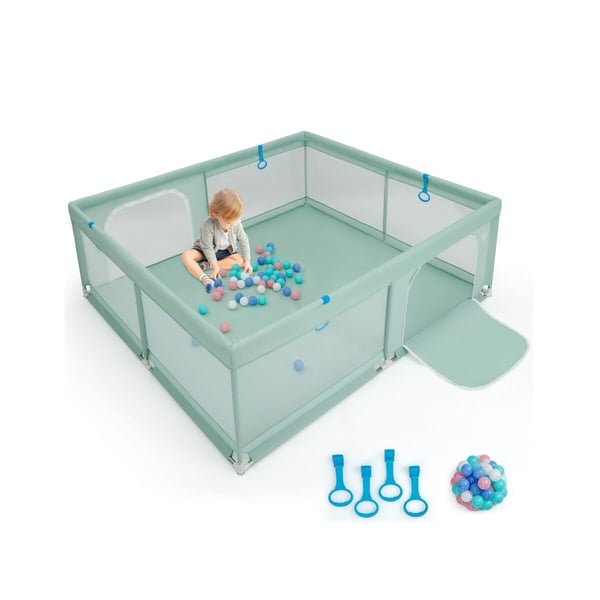 Baby legeplads, 200x180x68 cm, Grøn
