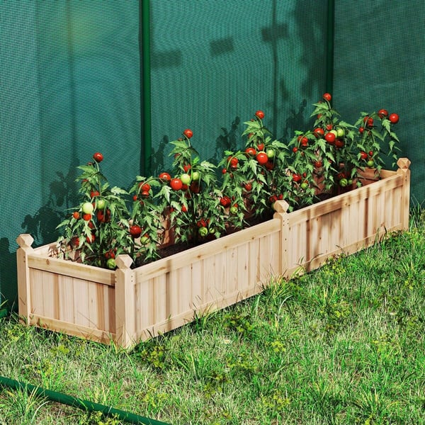 Plantekasse, 231×61×41 cm, Brun