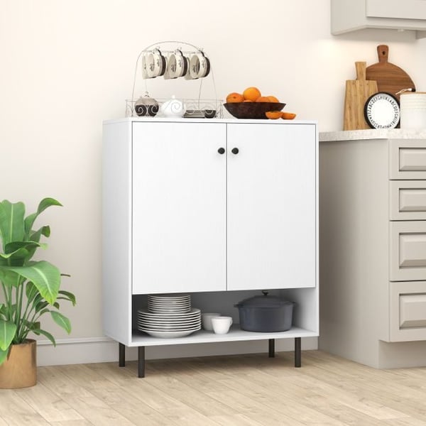Sideboard Buffet Skab, 75x35x95 cm, Hvid
