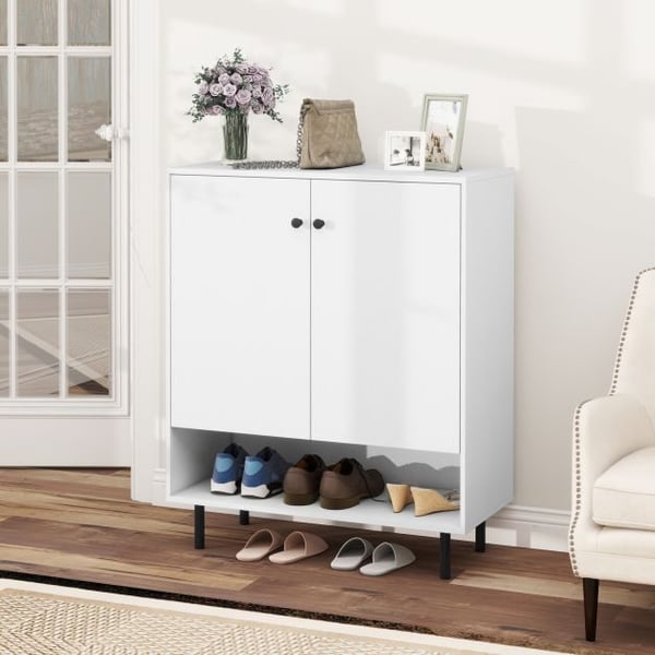 Sideboard Buffet Skab, 75x35x95 cm, Hvid