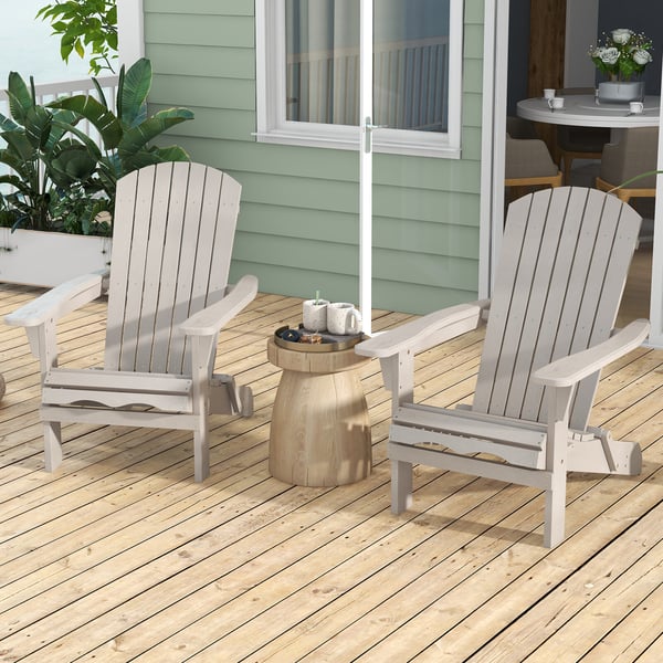 Adirondack-tuoliryhmä, 88.9x71.1x94 cm, Harmaa/Ruskea