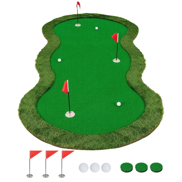 Golftræningsputtemåtte, 25×13 cm, Grøn