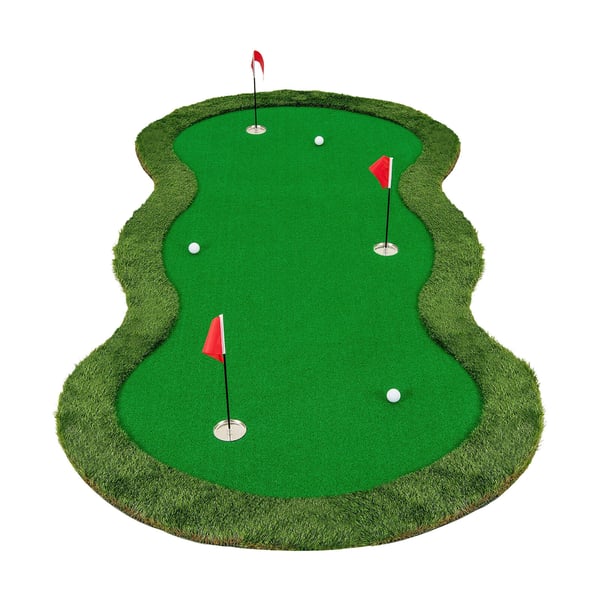 Golftræningsputtemåtte, 25×13 cm, Grøn