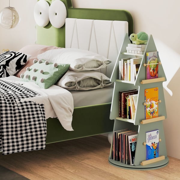 Kirjahylly, 19x40, Vihreä - Materiaali: massiivipuu, MDF