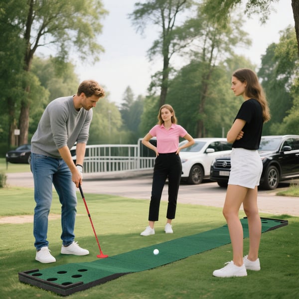 Golfviheriömatto, 335x48 cm, Vihreä