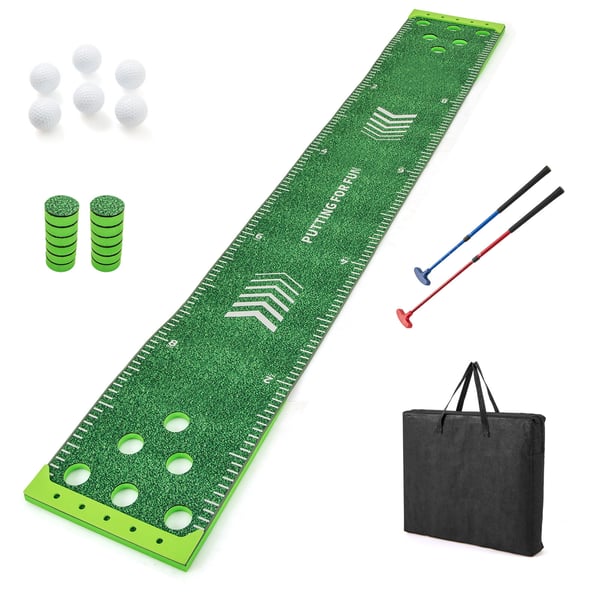 Puttcmg Green måtte, 11x1,6 ft, grøn Puttcmg Green måtte, 11x1,6 ft, grøn