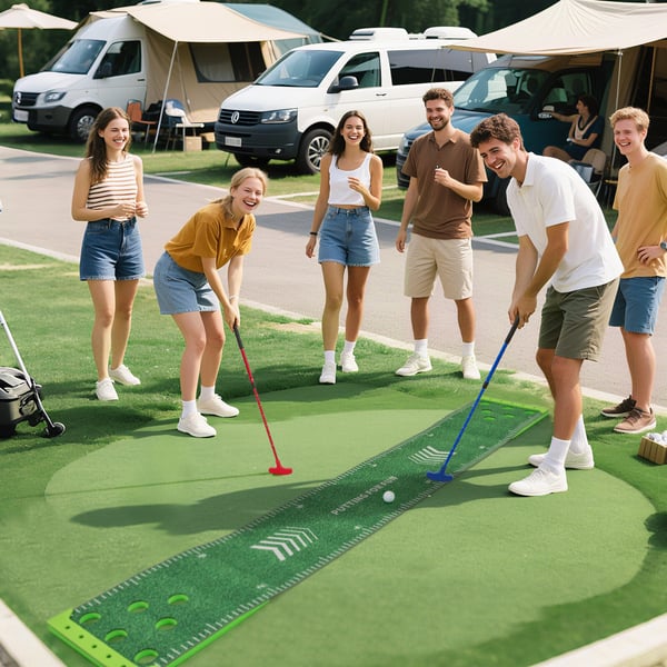 Puttcmg Green måtte, 11x1,6 ft, grøn