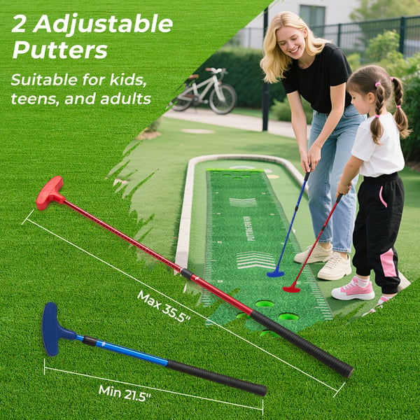 Puttcmg Green måtte, 11x1,6 ft, grøn