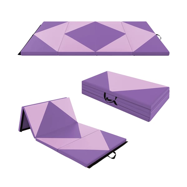Voimistelumatto, 240x117x5 cm, vaaleanpunacmen violetti