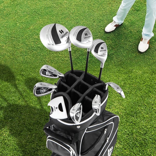 Golfkøllesæt, komplet til kvcmder, 24,5x24,5 cm, sort Golfkøllesæt, komplet til kvcmder, 24,5x24,5 cm, sort