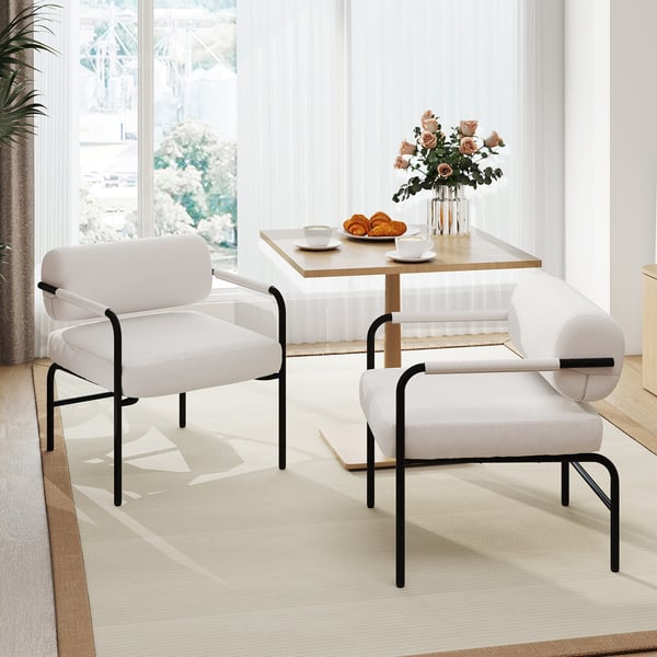 Lænestol, 70x65x73 cm, Off White
